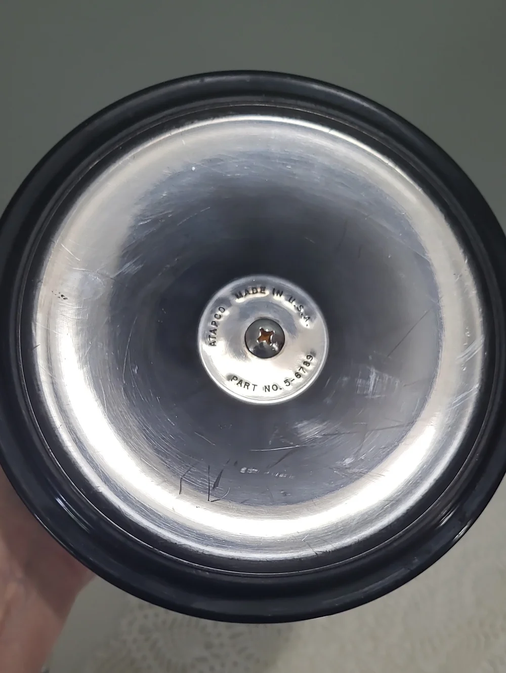 Vintage Mid-century Modern Atapco Mirrored Chrome And Black Ice Bucket